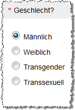 Auswahl Geschlecht Wikipedia-Umfrage